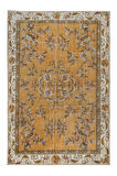 200x304 Cm Turuncu Tonlarda Alan Halısı, Oturma Odası Halısı, El Yapımı Halı