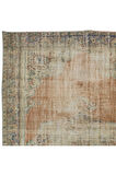 183x280 cm Güneş Solmuş El Yapımı Anadolu Uşak Halısı, 1950'lerden, Eski Yünlü Halı