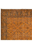 202x318 cm Turuncu El Düğümlü Halı, Modern Mutfak Halısı, Modern Ofis Halısı