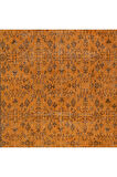 202x318 cm Turuncu El Düğümlü Halı, Modern Mutfak Halısı, Modern Ofis Halısı