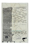 122x176 cm Modern El Yapımı Fas Berberi Tülü Halısı, Bej ve Gri, %100 Yün