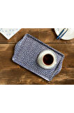 Navy Dots Melamin Tepsi 39x24 Cm Lacivert