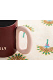 Lively New Bone China Kupa 350 Ml Bordo