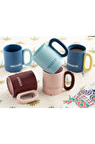 Creative New Bone China Kupa 350 Ml Açık Mavi