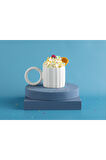 Angled New Bone China Kupa 260 Ml Beyaz