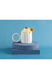 Angled New Bone China Kupa 260 Ml Beyaz