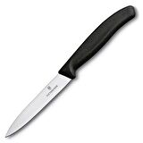 VİCTORİNOX SİVRİ UÇLU DÜZ SOYMA BIÇAĞI 10 CM SİYAH RENK 