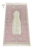 Mihraplı Şönil Lüks Seccade Pembe