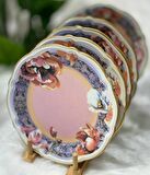 Glamour Pink 6 lı Pasta Tabağı Seti 4032