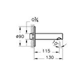 VitrA Origin Çıkış Ucu A4262234 Fırçalı Nikel
