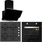 Silverline BO6501B01 - CS5343B01 - 3490 Oslo Siyah Ankastre Set