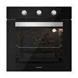 Silverline BO6503B01 - CS5343B01 - 3457 Soho 60 Siyah Cam Ankastre Set