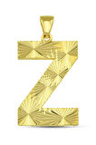 14 Ayar Altın Kalemli Parlak Z Harfi Kolye Ucu