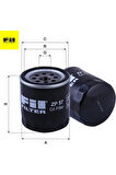 Yağ Filtresi Premier 2.8 Filter 110901.01/ K111101/ WK920/ 82/ ZP57