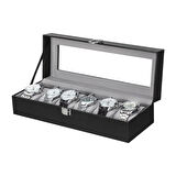 SONGMICS 6 Yuvalı Saat Kutusu JWB06BK