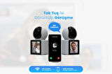 HD Ekranlı Gece Görüşlü Güvenlik Kamera Ultra HD 4K Çift Yönlü Görüntülü ve Sesli Bebek Kamerası