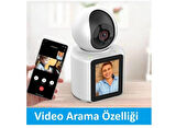 HD Ekranlı Gece Görüşlü Güvenlik Kamera Ultra HD 4K Çift Yönlü Görüntülü ve Sesli Bebek Kamerası
