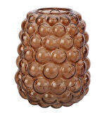 Crearthome Bronz Kabarcık Büyük Boy Dekoratif Cam Vazo 21*21*25 cm AK.JK0043