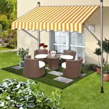 Evinizin Atolyesi Teleskopik Tente Sarı-Beyaz 300X130 cm
