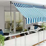 Evinizin AtolyesiTeleskopik Tente Mavi-Beyaz 250X130 cm