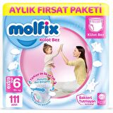 Molfix Külot Bez 6 Beden E.Large Aylık Fırsat Paketi 111'li