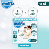 Molfix Premium Süper Fırsat Paketi 2 Beden 140 Adet