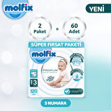 Molfix Premium Süper Fırsat Paketi 3 Beden 120 Adet