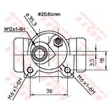 Trw Bwf166 Arka Teker Sılındırı Sol Xsara-Zx-C Elysee-P206-P206+(T3E)-P301-P306 Abssız-Zx (20,60Mm) Bosch Tıpı