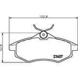 Bosch F 0986495268 Ön Balata C2 03=> C3 1.1I 1.4 Hdı 1.4I 02=> ( K.C Tıp )