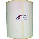 PİA Etiket 60 mm x 100 mm 500 Adet Termal Barkod Etiketi 500 Sarımlı