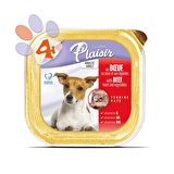 Plaisir Pate 150Gr Sığır Eti Yaş Köpek Maması 4Adet