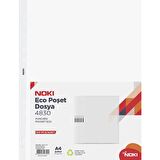 Noki Delikli Poşet Dosya A4 Eco 100'lü Paket