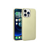 Teleplus Apple iPhone 15 Pro Max Kılıf Renkli Lüx Korumalı Premier Mat Silikon Gold