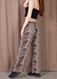 KADIN VİSKON LEOPAR DESENLİ PANTOLON