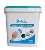 QUICKCARE Dezenfektanlı Yüzey Temizlik Havlusu 400 Yaprak, Kova Mendil Beyaz Sabun Kokulu