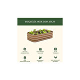 Modüler Yükseltilmiş Bahçe Yatağı Yükseltilmiş Sebze Yatağı No:10 (165X110) Gri