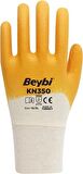 Beybi KN-350 Sarı Nitril Kaplı Koruyucu 10" 1 Çift Iş Eldiveni