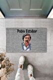 Dormot Home Modern Dijital Baskı - Gri Pablo Escobar Paspas - Kapı Önü Paspası