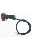 Motorlu Yan Tip Tırpan Tetik Kabze Komple Gaz Teli 20mm Boru Çapı