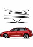 Audi A3 Hb Cam Çıtası Çerçevesi Krom Komple 2013-2020 arası