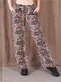 KADIN VİSKON LEOPAR DESENLİ PANTOLON