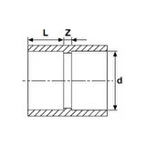 PVC YAPIŞTIRMA MUFLU MANŞON ( Ø 125 ) ( 1 ADET )