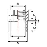 PVC YAPIŞTIRMA TEK TARAF İÇTEN DİŞLİ REDÜKSİYONLU ADAPTÖR ( DİŞİ ADAPTÖR ) ( Ø 40 ) ( 1 ADET )