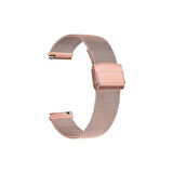 Xiaomi Mi Watch Revolve Kordon Çıtçıtlı Hasır Metal Örgülü KRD45 Bronz