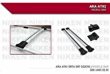 Araç üstü ara atkı bagaj taşıyıcı gri (yanlardan sıkıştırmalı) alüminyum 122cm