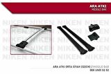 Araç üstü ara atkı bagaj taşıyıcı siyah (yanlardan sıkıştırmalı) alüminyum 122cm uzunluk