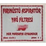 Universal Aspiratör  Filtre 5 Adet