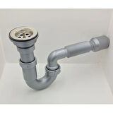 Lavabo Eviye Sifonu S Tipi Körüklü Ø40 - 50 Mm Çıkışlı