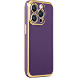 Teleplus Apple iPhone 14 Pro Max Kılıf Bark Lazer Silikon Derin Mor