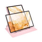 Teleplus Apple iPad 10.1 2021 9. Nesil Kılıf Termik Dönerli Standlı Arkası Buzlu Kapak